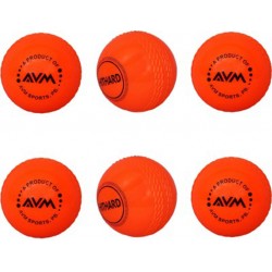 AVM Orange Wind Cricket Ball (Pack of 6)